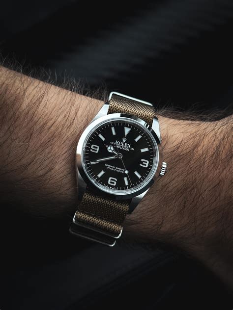 rolex explorer wristshot|rolex explorer on a nato.